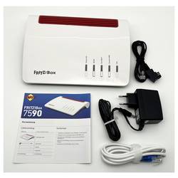 FRITZ! FRITZ!Box 7590 Wi-Fi router s modemem Integrovaný modem: VDSL, ADSL 2.4 GHz, 5 GHz 2533 MBit/s repasované, stav velmi dobrý
