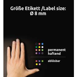 Avery-Zweckform 3012 popisovače etiket Ø 8 mm zelená 416 ks trvalé papír