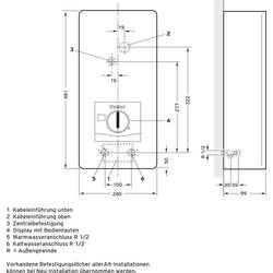 Vaillant 0010023778 průtokový ohřívač A (A+ - F) 21 kW