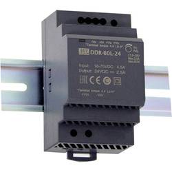 MEAN WELL DDR-60L-15 DC/DC měnič napětí na DIN lištu 15 V/DC 4 A 60 W Počet výstupů:1 x Obsah 1 ks