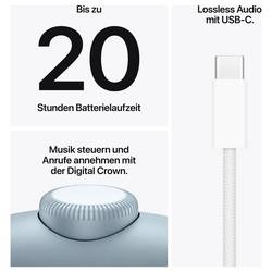 Apple Airpods Max 2 AirPods Bluetooth® stereo modrá Redukce šumu mikrofonu, Potlačení hluku headset