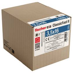 Fischer 573088 šrouby do dřevotřísky 16 mm TX 1000 ks