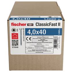 Fischer 573048 šrouby do dřevotřísky 40 mm TX 1000 ks