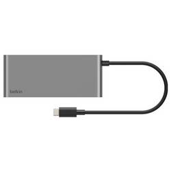 Belkin INC024hqSGY USB Hub 8 + 1 port Gigabit LAN (1/2,5 Gbit/s) , HDMI™, microSD, SD, USB-A, USB-C® 10 GBit/s s konektorem USB C, Nabíjecí přípojka USB-C® PD