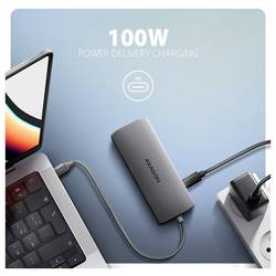AXAGON HMC-8HLSA USB Hub 8 portů USB-C® (s napájením), USB 3.2 (Gen 1x1) , Audio, 2.0 (3,5 mm jack) , SD, USB 2.0 USB 3.2 Gen1 5 GBit/s s konektorem USB C