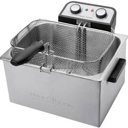 Profi Cook PC-FR1038 dvojitá fritéza se studenou zónou 5 l 3 000 W funkce časovače, manuálně nastavitelná teplota nerezová ocel