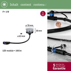Osvětlovací systém Plug&Shine LED vestavné svítidlo (rozšíření) 2 W N/A Paulmann 93953 stříbrná