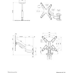 Neomounts WL70-550BL14 TV držák na zeď 81,3 cm (32) - 139,7 cm (55) nastavitelná výška, naklápěcí, nakláněcí, otočný