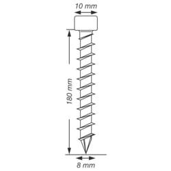 SPAX 1221010801805 sada kulatých šroubů do plechu 8 mm 180 mm T-STAR plus ocel 50 ks