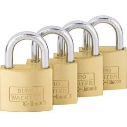 Burg Wächter 4er Set Set Quadro 222 40 SB visací zámek na klíč, 20.00 mm, mosaz