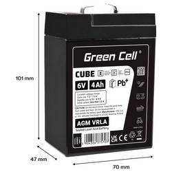 Green Cell GC-AGM6V4AH-J olověný akumulátor olověný se skelným rounem 4 Ah 6 V 1 ks