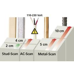 Laserliner detektor MultiFinder Plus 080.965E Detekční hloubka (max.) 100 mm Druh materiálu dřeva, železných kovů, neželezných kovů, kabely vedoucí napětí