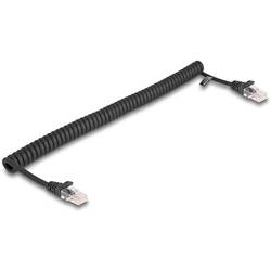 Delock 87992 RJ45 síťové kabely, propojovací kabely CAT 5e 1.00 m černá spirálový kabel 1 ks