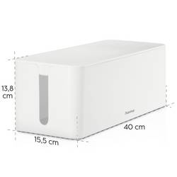 Hama kabelový box plast bílá tuhý (d x š x v) 40 x 15.6 x 13 cm 1 ks 00221011