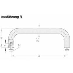 Rohde VA-08.R064.31 rukojeť pro válcové šrouby stříbrná (d x š x v) 72 x 8 x 35 mm 1 ks