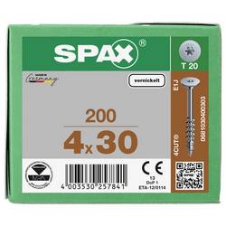 SPAX 0681030400303 talířové šrouby 4 mm 30 mm T-STAR plus ocel 200 ks
