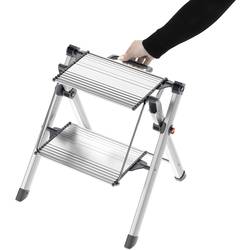 Hailo MK80 ComfortLine 4310-100 hliník sklápěcí schůdky skládací max.prac. výška: 2.4 m stříbrná, černá 3.6 kg