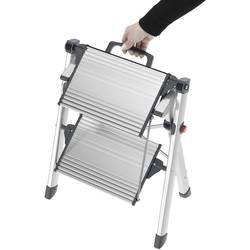 Hailo MK80 ComfortLine 4310-100 hliník sklápěcí schůdky skládací max.prac. výška: 2.4 m stříbrná, černá 3.6 kg