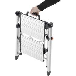 Hailo MK80 ComfortLine 4310-100 hliník sklápěcí schůdky skládací max.prac. výška: 2.4 m stříbrná, černá 3.6 kg
