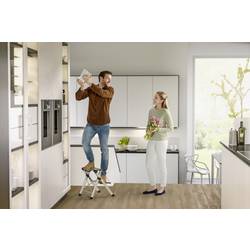 Hailo MK80 ComfortLine 4310-100 hliník sklápěcí schůdky skládací max.prac. výška: 2.4 m stříbrná, černá 3.6 kg