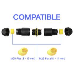Kabelová TRU Components IP68, push-in, 3 pól., 0,5-4,0 m² TC-14745252 černá TRU COMPONENTS Množství: 1 ks
