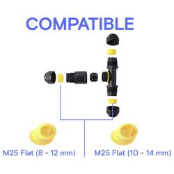 TRU Components rozbočka kabelů T-odboček IP68, 3 vstupů, šroubovací kontakt 5 pól., 0,5 - 4,0 mm m² TC-14745260 černá TRU COMPONENTS Množství: 1 ks