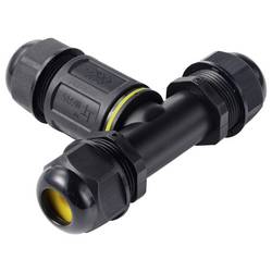 TRU Components rozbočka kabelů T-odboček IP68, 3 vstupů, šroubovací kontakt 3 pól., 0,5 - 4,0 mm m² TC-14745256 černá TRU COMPONENTS Množství: 1 ks