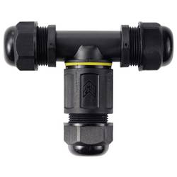 TRU Components rozbočka kabelů T-odboček IP68, 3 vstupů, šroubovací kontakt 3 pól., 0,5 - 4,0 mm m² TC-14745256 černá TRU COMPONENTS Množství: 1 ks