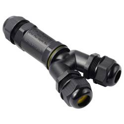 Kabelová TRU Components Y-spojka IP68, 3 vstupů, šroubovací kontakt 5 pól., 0,5 - 4,0 mm m² TC-14745268 černá TRU COMPONENTS Množství: 1 ks