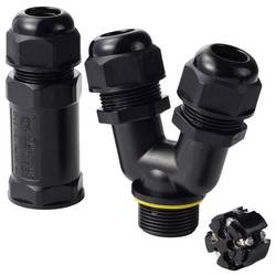 Kabelová TRU Components Y-spojka IP68, 3 vstupů, šroubovací kontakt 5 pól., 0,5 - 4,0 mm m² TC-14745268 černá TRU COMPONENTS Množství: 1 ks