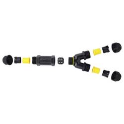 Kabelová TRU Components Y-spojka IP68, 3 vstupů, šroubovací kontakt 5 pól., 0,5 - 4,0 mm m² TC-14745268 černá TRU COMPONENTS Množství: 1 ks