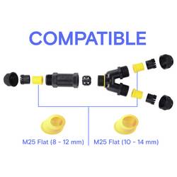 Kabelová TRU Components Y-spojka IP68, 3 vstupů, šroubovací kontakt 5 pól., 0,5 - 4,0 mm m² TC-14745268 černá TRU COMPONENTS Množství: 1 ks