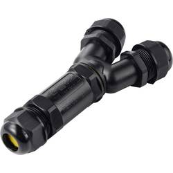 Kabelová TRU Components Y-spojka IP68, 3 vstupů, šroubovací kontakt 3 pól., 0,5 - 4,0 mm m² TC-14745264 černá TRU COMPONENTS Množství: 1 ks