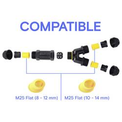 Kabelová TRU Components Y-spojka IP68, 3 vstupů, šroubovací kontakt 3 pól., 0,5 - 4,0 mm m² TC-14745264 černá TRU COMPONENTS Množství: 1 ks