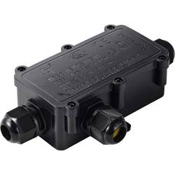 TRU Components zásuvka pro odkládání IP68, vodotěsné 3 vstupy, 0,5 - 2,5 m² TC-14745272 černá TRU COMPONENTS Množství: 1 ks