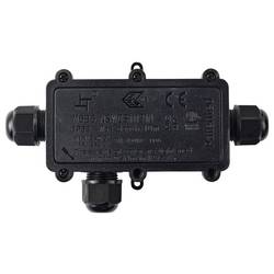 TRU Components zásuvka pro odkládání IP68, vodotěsné 3 vstupy, 0,5 - 2,5 m² TC-14745272 černá TRU COMPONENTS Množství: 1 ks