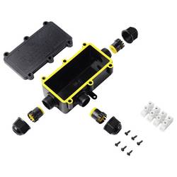 TRU Components zásuvka pro odkládání IP68, vodotěsné 3 vstupy, 0,5 - 2,5 m² TC-14745272 černá TRU COMPONENTS Množství: 1 ks