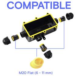 TRU Components zásuvka pro odkládání IP68, vodotěsné 3 vstupy, 0,5 - 2,5 m² TC-14745272 černá TRU COMPONENTS Množství: 1 ks