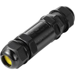 Kabelová TRU Components vodotěsná spojka IP68, šroubovací kontakt 3 pól., 0,5-4,0 m² TC-14745228 černá TRU COMPONENTS Množství: 1 ks