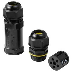 Kabelová TRU Components vodotěsná spojka IP68, šroubovací kontakt 3 pól., 0,5-4,0 m² TC-14745228 černá TRU COMPONENTS Množství: 1 ks