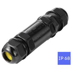 Kabelová TRU Components vodotěsná spojka IP68, šroubovací kontakt 3 pól., 0,5-4,0 m² TC-14745228 černá TRU COMPONENTS Množství: 1 ks