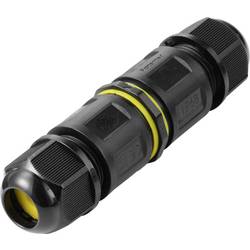 Kabelová TRU Components vodotěsná spojka IP68, šroubovací kontakt 3 pól., 0,5-2,5 m² TC-14745236 černá TRU COMPONENTS Množství: 1 ks