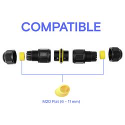 Kabelová TRU Components vodotěsná spojka IP68, šroubovací kontakt 3 pól., 0,5-2,5 m² TC-14745236 černá TRU COMPONENTS Množství: 1 ks