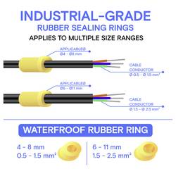 Kabelová TRU Components vodotěsná spojka IP68, šroubovací kontakt 3 pól., 0,5-2,5 m² TC-14745236 černá TRU COMPONENTS Množství: 1 ks