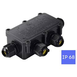 TRU Components zásuvka pro odkládání IP68, 4 vstupů, 0,5 - 2,5 m² TC-14745280 černá TRU COMPONENTS Množství: 1 ks