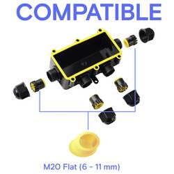 TRU Components zásuvka pro odkládání IP68, 4 vstupů, 0,5 - 2,5 m² TC-14745280 černá TRU COMPONENTS Množství: 1 ks