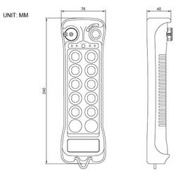 TRU COMPONENTS TC-Q1000 12-24V TC-14232304 Průmyslové rádiové dálkové ovládání, 10 kanálů, 12–24 V 1 sada