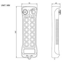 TRU COMPONENTS TC-Q1200 110-460V TC-14232316 Průmyslové dálkové ovládání, 12 kanálů, 110 - 460 V. 1 sada