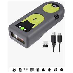 inateck BCST-42_green skener čárových kódů Bluetooth, bezdrátové 1D, 2D LED Černá, Green ruční skener vč. stojánku