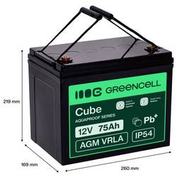 Green Cell GC-AGM12V75AH-J olověný akumulátor olověný se skelným rounem 75 Ah 12 V 1 ks
